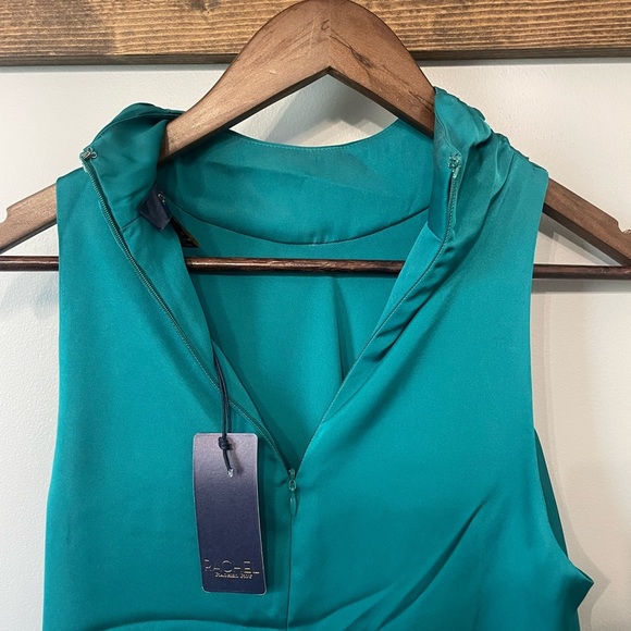 NWT Rachel Roy Green Satin Cowlneck Tank size XS - Picture 5 of 7